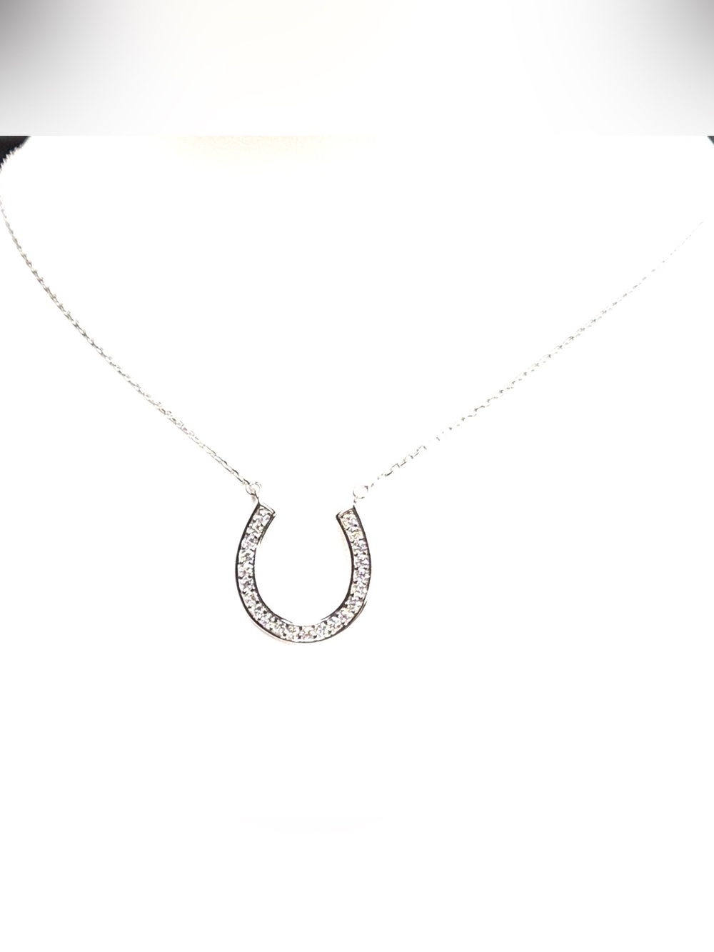 Moissanite- 1 c.t.w Embellished  Horseshoe Pendant Necklace